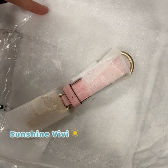 NWT COACH CAU86 Trigger Snap Bag Charm Powder Pink Key Chain - Picture 6 of 10